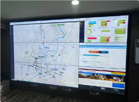 Control-room video wall