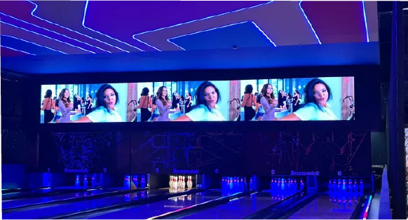 Bowling venue LED ribbon